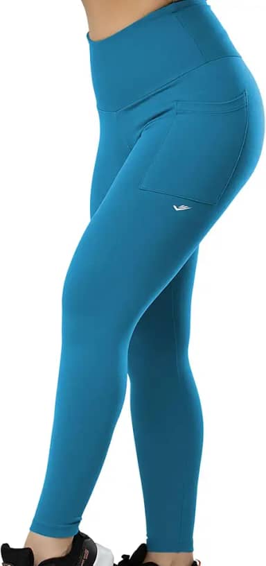 Legging Academia com Bolso Zero Transparência Cós Alto Proteção UV 50+ Poliamida Elite