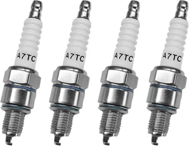 4 peças de vela de ignição A7TC, vela de ignição adequada para motor GY6 50cc 70cc 90cc 110cc 125cc 150cc ATV scooter Dirt Bike Go Kart, velas de ignição A7TC substituição para U20FSR U22FSR-U