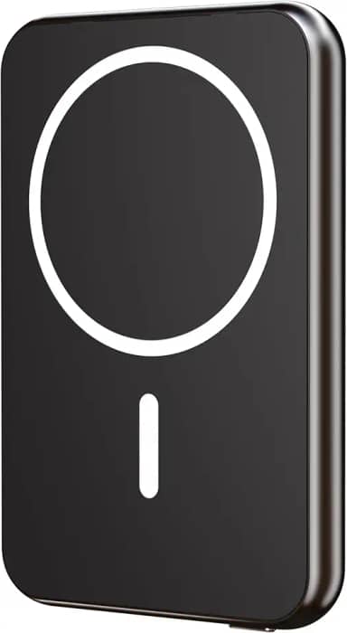 Geonav Power Bank, Carregador Portátil Universal por Indução 5.000mAh, Ultraslim Carregamento rápido, Compatível com MagSafe®, PB5KALMAGBK, Preto