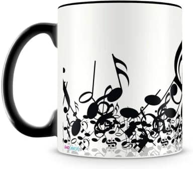 Caneca Notas Musicais (Preta)