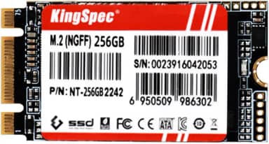 KingSpec SSD M.2 SATA Interno de 256 GB 2242 SATA III 6 Gbps, Unidade de Estado NGFF Ultrafina para Desktop/Laptop/Notebook