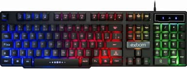 Teclado Semimecânico Gamer RGB, Design Ergonômico, 42,5 x 12,5 cm, Teclas Plunger Macias e Silenciosas, Preto Com Iluminação RGB, Jogos, Para Pc Computador Notebook Mac