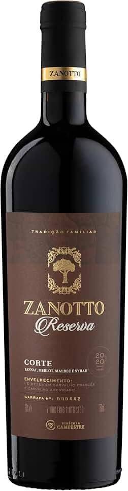 VINHO FINO TINTO SECO CORTE ZANOTTO RESERVA - 750 ML
