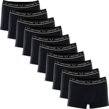 Kit Com 10 Cuecas Boxer Algodão Adulto Usee Brasil