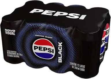 Refrigerante Pepsi Zero BLACK, Lata 350Ml Pack (12 Unidades)