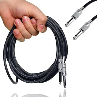 Cabo Para Guitarra Violão Equipamentos de Audio P10 Para P10 Mono Resistente a Dobras 3 Metros