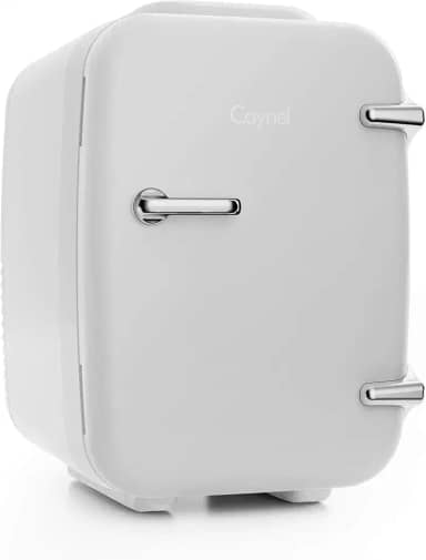 CAYNEL Mini Refrigerador e Aquecedor, (4 Litros / 6 Latas) Geladeira Pessoal Compacta Portátil, Sistema Termoelétrico Ac/Dc, 100% Livre de Freon, Ecológico para Casa, Escritório e Carro