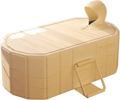 Banheira portátil para adultos, grande, dobrável, sem instalação, banheira para box de chuveiro, banheira de imersão de spa quente (Gosling amarelo, com tampa, M (128 cm C × 85 cm L × 49 cm A))