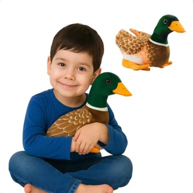 Pelucia Realista Pato 30cm Antialérgico Presente Macio antialérgica para presente criança Brinquedo Pelúcia dormir Infantil Menino Menina Pelúcia Infantil Presente dia das crianças Natal Ano Novo