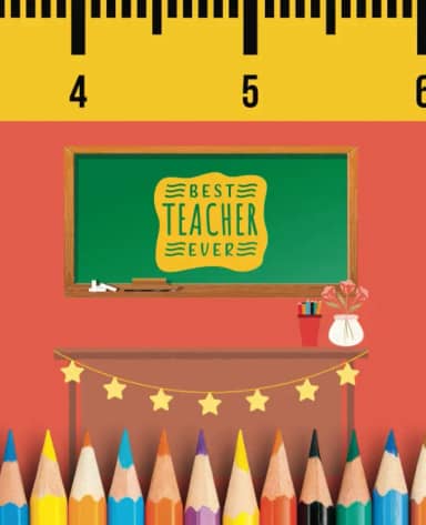 Best Teacher Ever - Notebook - Star Banner