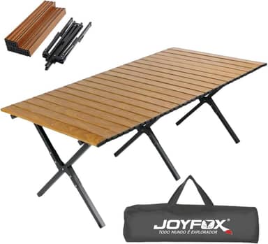 Mesa Dobrável 120cm Resistente Para Camping Garden Life Acampamentos Churrascos Piqueniques Caminhadas Pesca (Dourado)