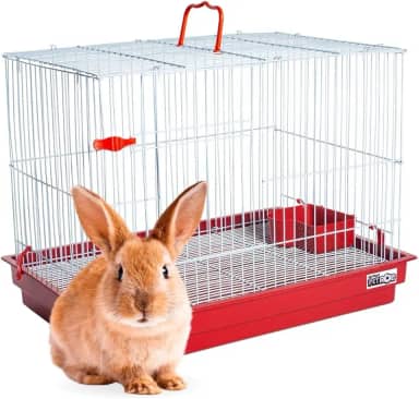 JEL PLAST GAIOLA PARA COELHO - VERMELHA, GRANDE