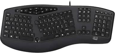 Teclado de mesa ergonômico Adesso Akb-160UB Truform Media 160, preto