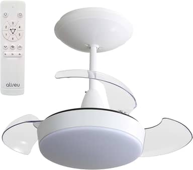 Ventilador de Teto Aliseu Retrátil Pro Branco Bivolt com Controle Remoto