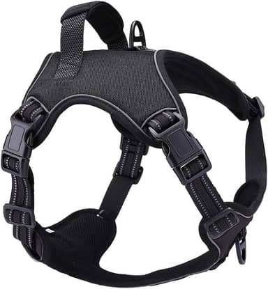 Peitoral Antipuxão Colete Resistente Cães Fortes MADOG Power Preta (tamanho G)