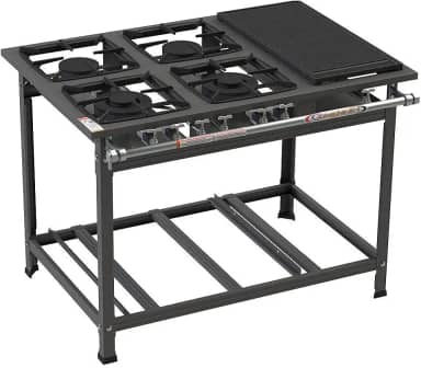 Fogão Industrial Itajobi 4 Bocas com 2 Bocas Duplas Baixa Pressão com Chapa Ativo P7