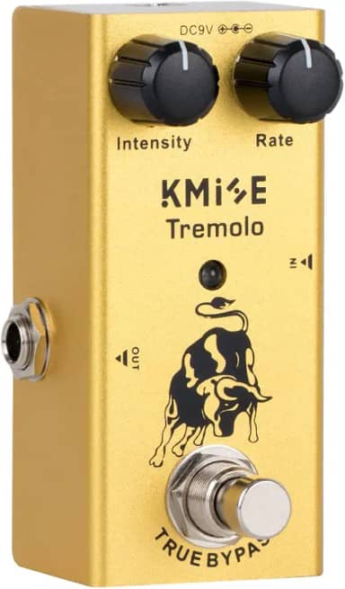 Pedal de efeitos para guitarra elétrica Kmise Tremolo Mini tipo único DC 9V True Bypass