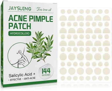 144 Pçs Remendos de Pimple Acne Translúcido Fosco Hidrocolóide Ácido Salicílico Óleo de Tea Tree para Acne Inflamada Melhorar Whiteheads