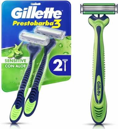 Aparelho de Barbear Descartável Gillette Prestobarba3 Sensitive 2 Unidades