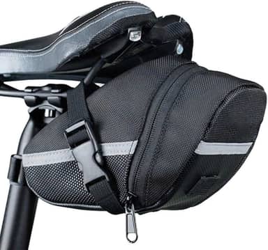 Romacci Bolsa de Selim para Bicicleta à Prova de Chuva com Tira Reflexiva, Acessório para Bolsa de Bicicleta, Compatível com MTB