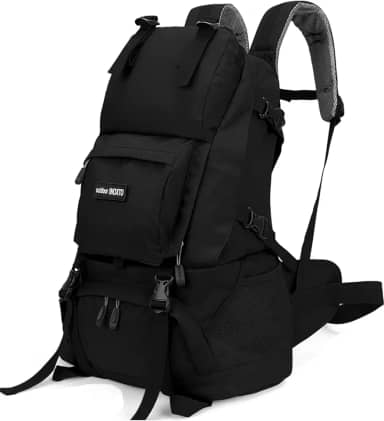 INOXTO Mochila de caminhada 40L, mochila de acampamento com capa de chuva à prova d'água para homens, esportes ao ar livre, viagem, mochila para escalada