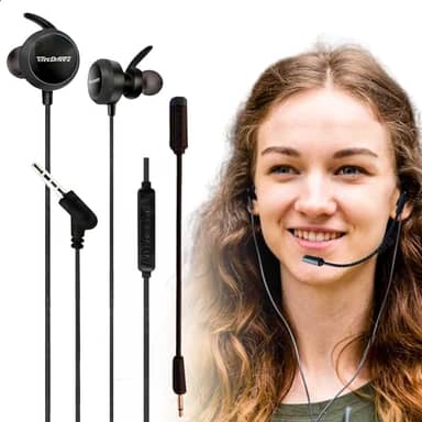 Fone De Ouvido Gamer In-ear Com Microfone Flexível Ajustável Removível L26 Preto Aula Online Ead Compatível Com Celular Pc Console Notebook Jogos Online Musica Podcast