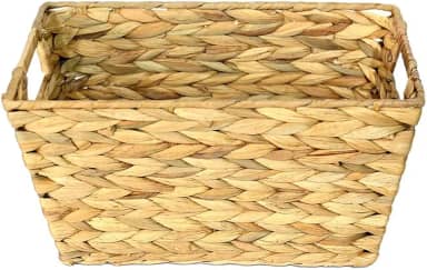 CESTO ORGANIZADOR RETANGULAR FIBRA NATURAL C/ALCA (Médio)