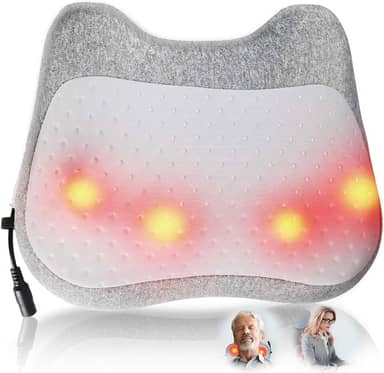 Almofada Massageadora Profissional Shiatsu Lombar 110V-220V, 2 Direções de Massagem, Tempo Inteligente, Casa e VeíCulo Pescoço Lombar, Almofada Massageadora, Massageador Pescoço, Massageador Shiatsu
