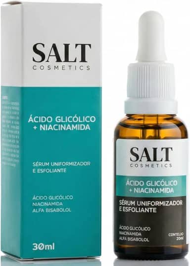 Sérum 10% Ácido Glicólico + 5% Niacinamida + 1% Alfa Bisabolol - Salt Cosmetics