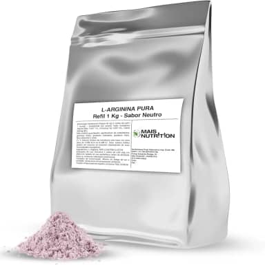 Mais Nutrition Arginina Em Pó 1kg Refil - Pré-Treino - Suplemento Alimentar Em Pó - Vegano - Sabor Neutro - Energia Para o Seu Exercício