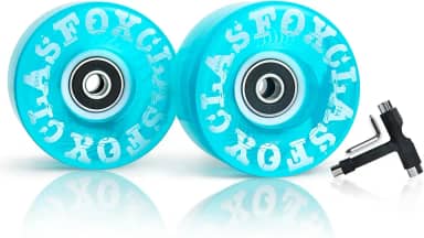 78A Rodas de Skate Quad Roller 65 x 35 mm para ambientes internos ou externos com rolamentos ABEC-9, 8 peças (azul)