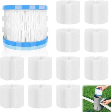 Cartucho de filtros de banheira de hidromassagem tipo VI, pacote com 12 filtros de spa filtro de bomba de piscina para banheira de hidromassagem de spa, filtragem eficiente e manter a água limpa