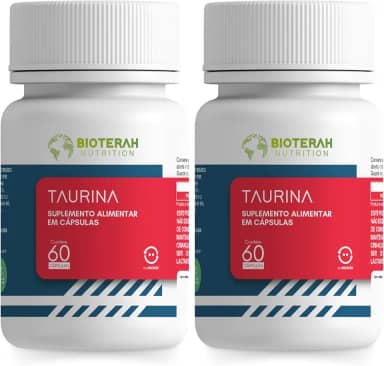 Taurina 120CAPS BIOTERAH - 1000mg por Dose Suplemento Alimentar Auxilio Treino