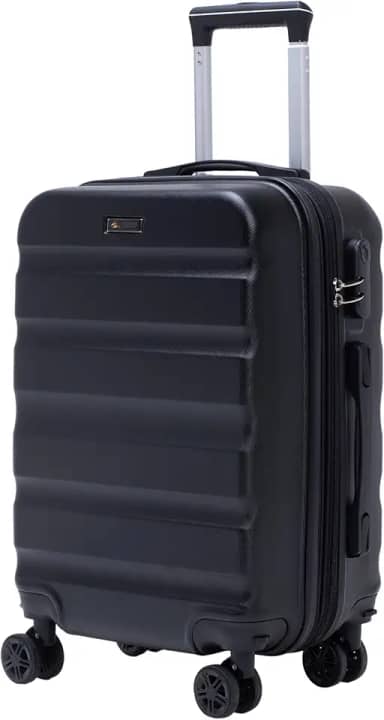 Mala de Viagem Expansível para bordo World Onboard Fibra Rígida ABS com Rodas duplas que giram 360° e cadeado embutido (Preto)