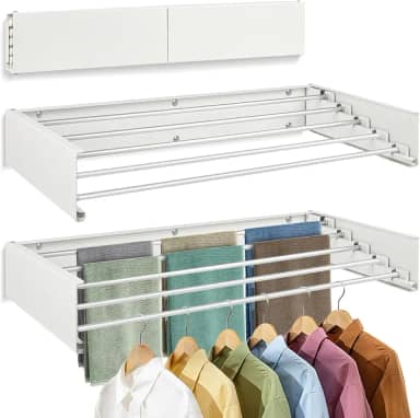 80 cm Varal Retratil, Varal Magico de Parede Retratil Recolhivel