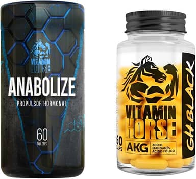 Suplemento Natural Para Força, Massa e Vitalidade Com Kit GH Black + Anabolize