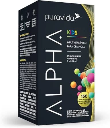 Puravida Vitaminas para Crianças Alpha Kids 150 Minicápsulas Mastigáveis