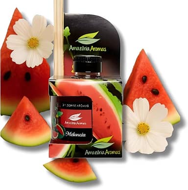 Difusor de Ambientes Melancia 270mL – 6 Varetas | Frescor Frutado, Alegria e Perfume Contínuo para Casa, Escritório e Lojas