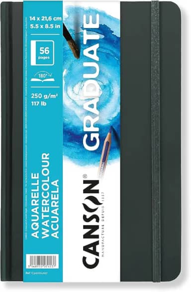 CANSON Graduate Artbook Aquarela, 14 x 21,6cm, 250 g/m², 28 folhas