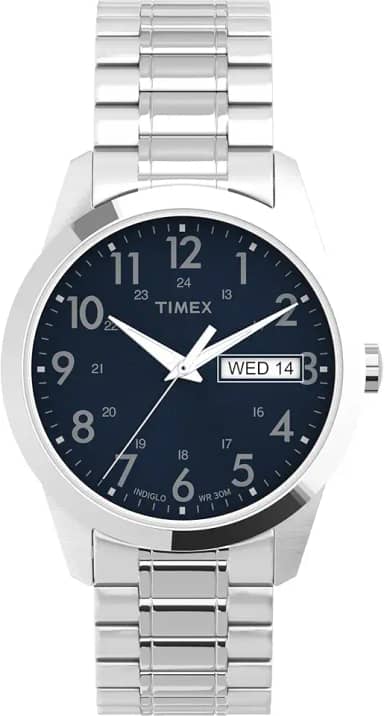 Relógio masculino Timex South Street Sport, aço inoxidável, 36 mm