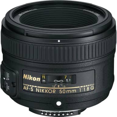 Nikon Lente AF-S FX NIKKOR 50 mm f/1.8G com foco automático para câmeras Nikon DSLR