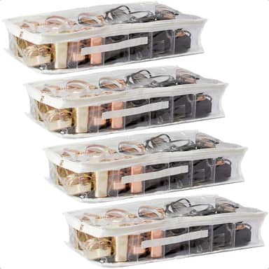 Kit 4 Colmeia Fechada Organizadora G Sapatos Salto Tenis Roupas Toalhas Lençol Acessórios Com Zíper