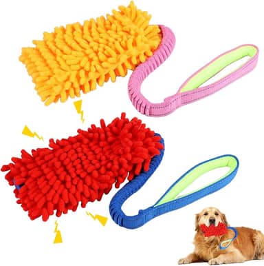 2 peças de brinquedo de puxar para cães, brinquedos de corda de guerra com som estridente, brinquedo de puxar para cães pequenos, médios e grandes, para exercícios e jogos interativos (vermelho +