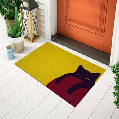 Tapete De Porta Capacho Divertido Gato Haley