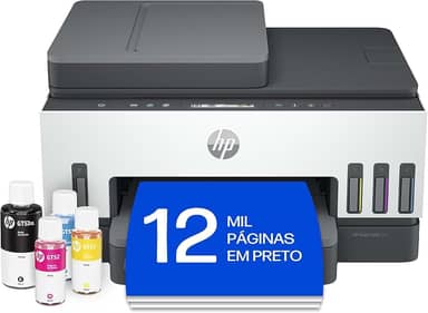 Impressora Multifuncional HP Smart Tank 754 Tanque de Tinta Colorida Wi-Fi Scanner Duplex, Bluetooth. Funções: Imprimir, Copiar, Digitalizar. Cor: Branco (2H0A6A#AK4)