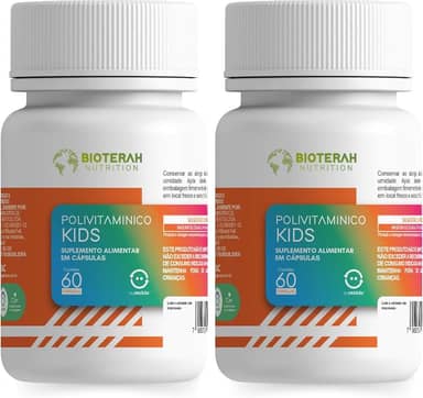 Polivitamínico Kids 120CAPS BIOTERAH - Suplemento Infantil Completo Vitaminas e Minerais Suporte Nutricional