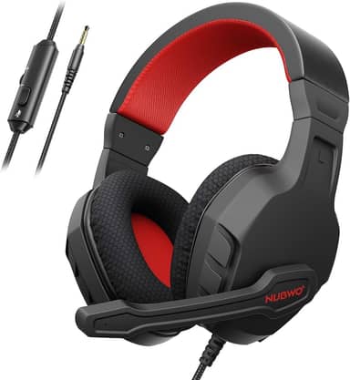 NUBWO U3 Fone de Ouvido Com fio e Microfone, Fone de Ouvido Gamer Hadset for PC, PS4, PS5, Xbox, Mac, Switch, Gaming Headphones with Mic Clear Call, Lightweight & in-Line Control
