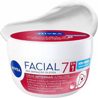 NIVEA Creme Facial Antissinais 100g - Sua fórmula com hidronutrientes e vitamina E é de rápida absorção, firma e reduz linhas de expressão e protege a pele contra os raios UVA/UVB