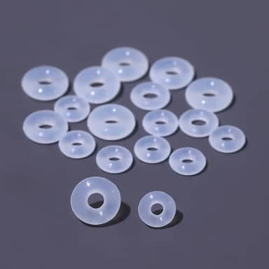 50 Peças De Anéis Silicone Para Piercings, Discos Estabilizadores Transparentes, Cicatrização Que Não Puxam, Adesivos Suporte Lóbulos Orelha 4 A 8 Mm (4 Mm)
