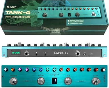 M-VAVE VEDO Tank G Pedal de Guitarra Multi-Efeitos, Effects pedaleira guitarra Reverb Delay MOD AMP Bateria lítio cuvave/mvave Recarregável, 36 Presets, 9 amp, 8 IR Cab Slots, 3 Simulação, Delay
